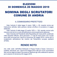 manifesto nomina scrutatori
