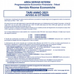 manifesto TARI