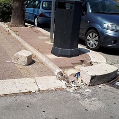 Marciapiede Prima di Riparazione