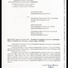 lettera Ministero dell'Interno