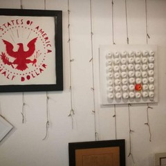 Mostra nella Galleria Daliano Ribani a Pietrasanta op di Ricarda Guantario Con op di Boetti Soldati Balsamo Angeli