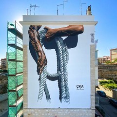 Inaugurato il murales “Umani in cima” del CPIA Bat "Gino Strada"