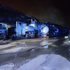 grosso incendio ad Andria