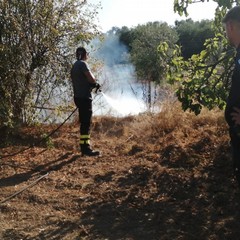 Vasto incendio in contrada Lama del tuono