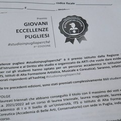 Premio giovani eccellenze pugliesi
