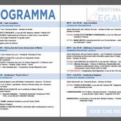 Il programma del Festival della Legalità dal 25 al 30 novembre