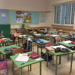 aula scolastica evacuata subito dopo la scossa sismica