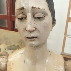 Le fasi del restauro della statua della Pietà