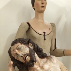 Le fasi del restauro della statua della Pietà