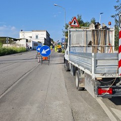 lavori lungo la strada provinciale nei pressi del McDonald’s