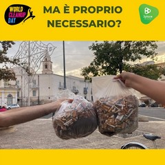 Raccolti oltre 5000 mozziconi in pieno centro ad Andria
