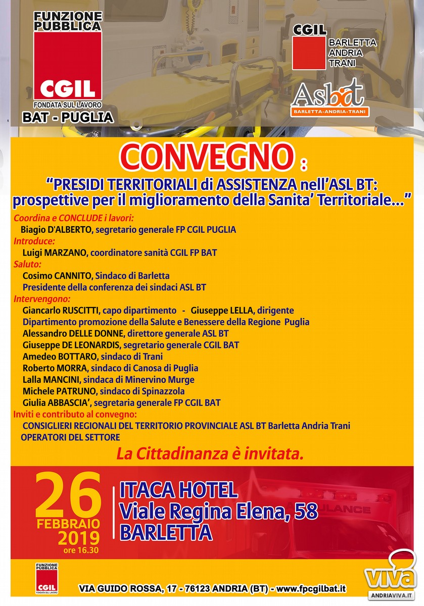 Locandina convegno a Barletta