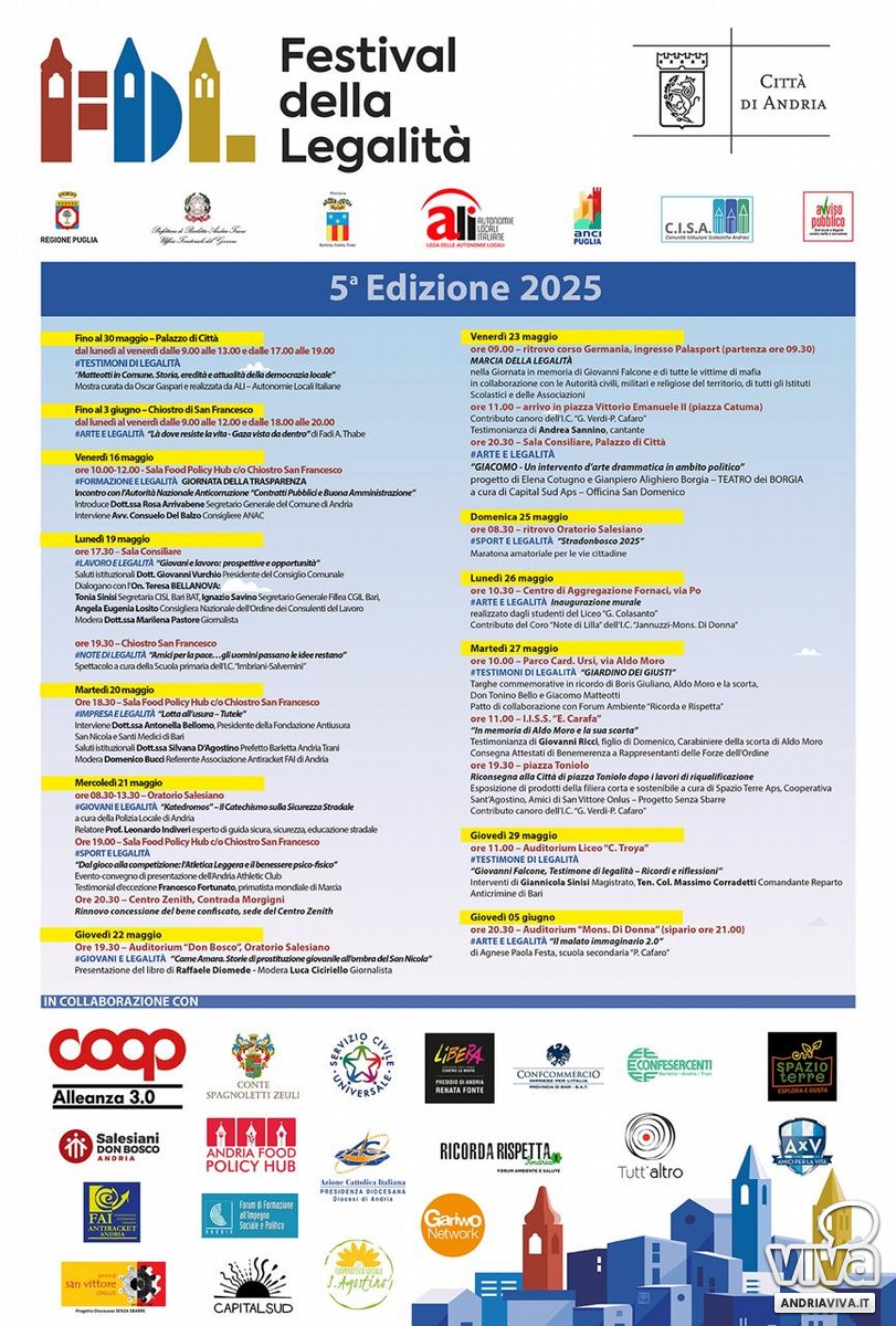 Programma V edizione Festival della legalità