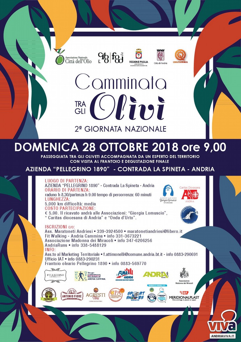 LOCANDINA CAMMINATA TRA GLI OLIVI
