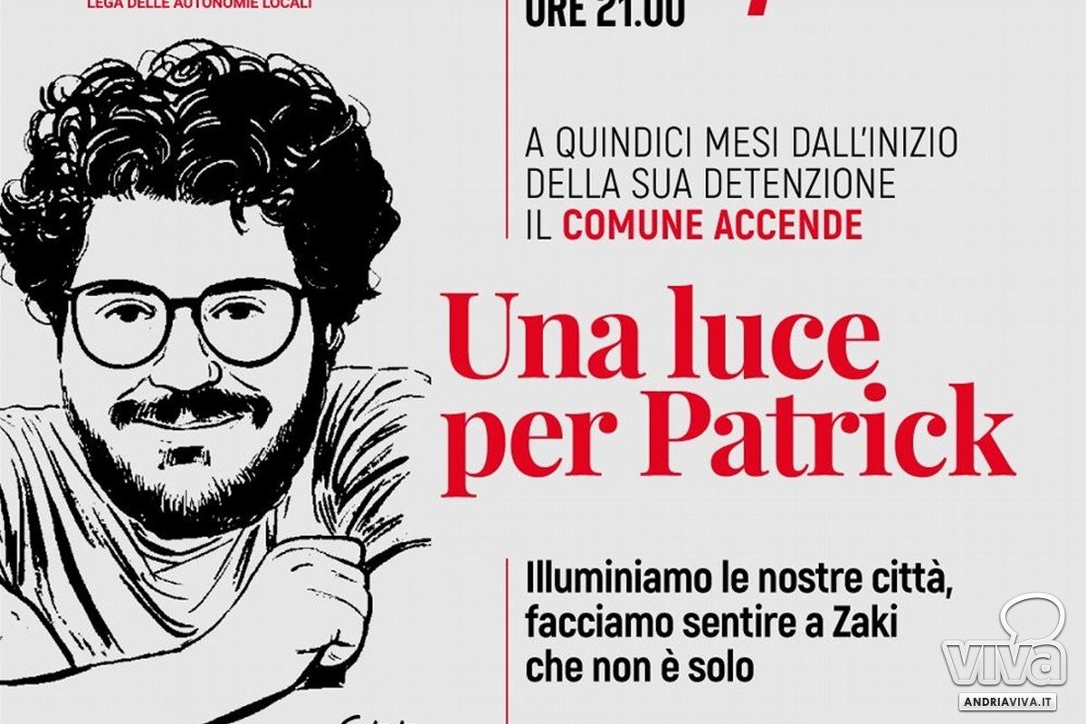 locandina Una luce per Patrick Zaki il maggio ore