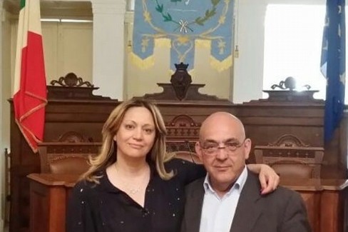 L'avv. Francesca Magliano con Francesco Sansonna