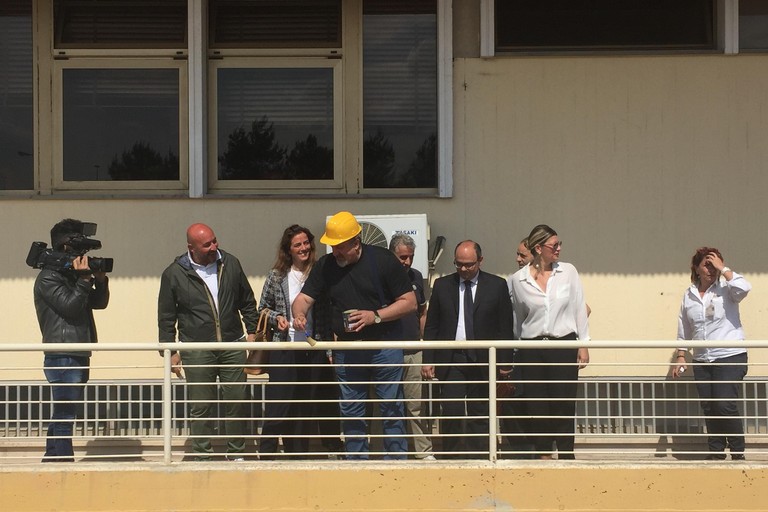 Michele Emiliano all'ospedale