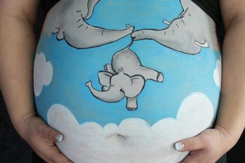 belly painting