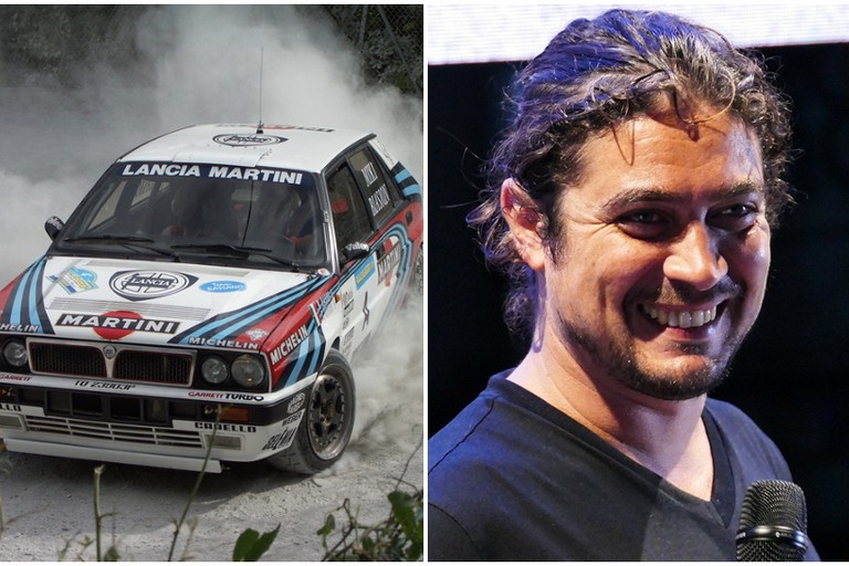 Riccardo Scamarcio a bordo di un mito dei rally: la Lancia Delta HF