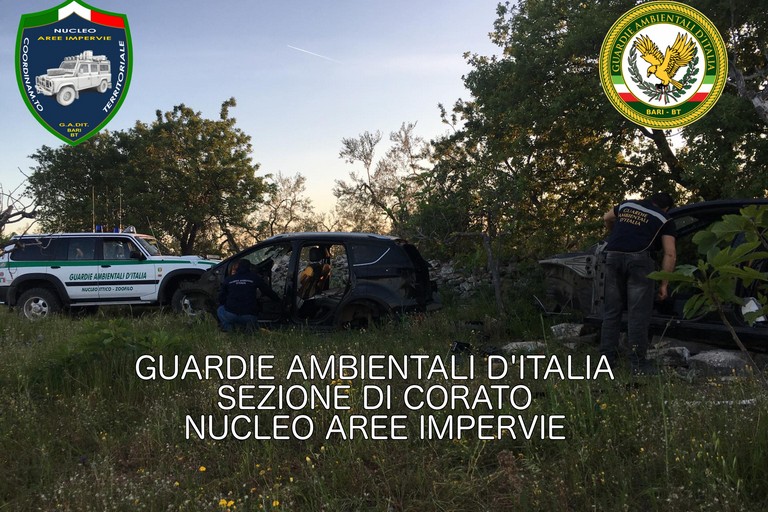 Auto rubate scoperte dalle Guardie Ambientali d'Italia