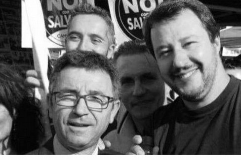 Benedetto Miscioscia con Matteo Salvini