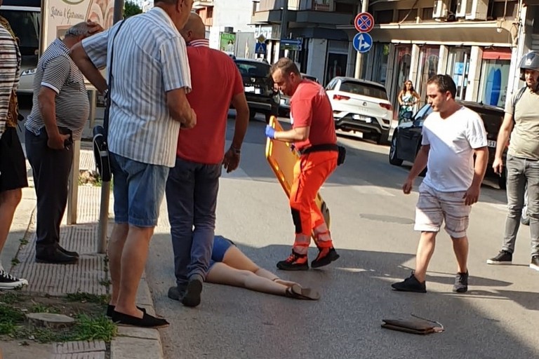 donna investita in via Puccini