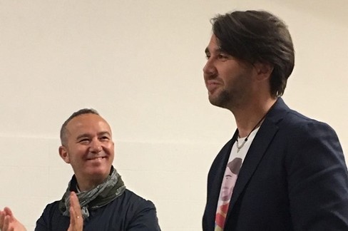 Michele Coratella con l'on. Mario Furore