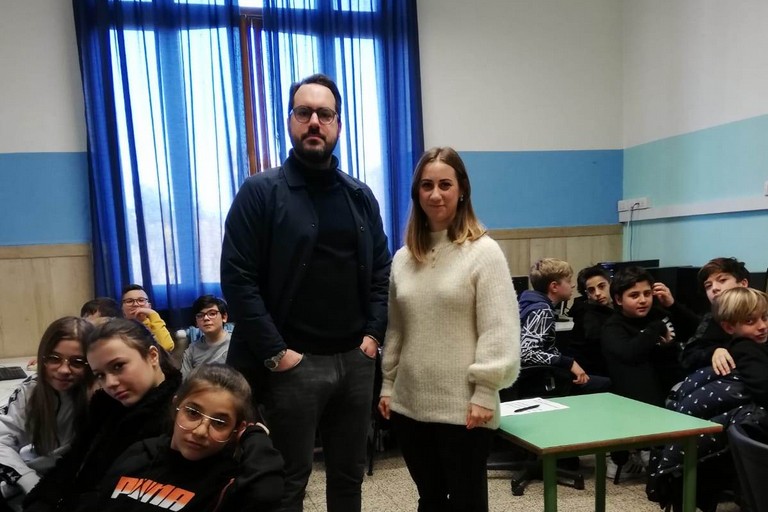 il dott. Domenico Sinisi, ospite della scuola Vaccina