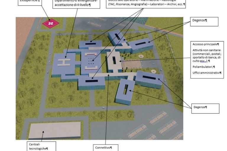 progetto del nuovo ospedale di Andria
