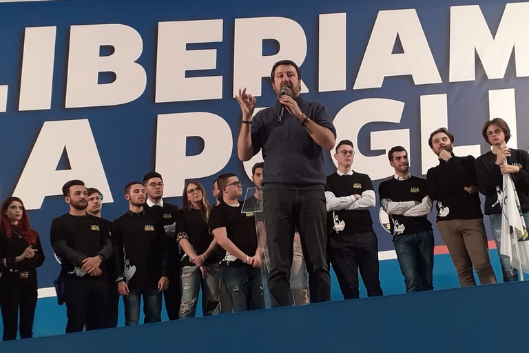 Mattero Salvini a Bari