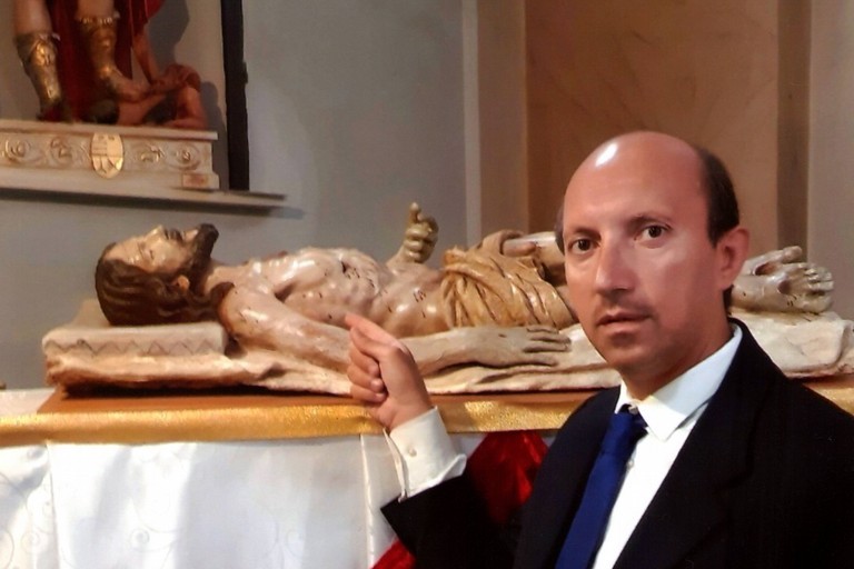 Il Cristo morto attribuito allo scultore andriese Nicola Antonio Brudaglio. <span>Foto Foto di Angelo Disanto</span>