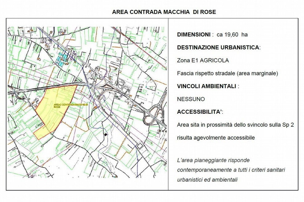 area del nuovo ospedale