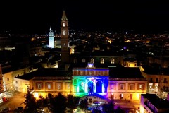 Giornata Mondiale delle Malattie Rare: il Palazzo di città di Andria si illumina con i colori blu, viola e verde