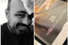 L'attore andriese caposquadra delle Poste è anche poeta: "25. Nulla accade per caso"
