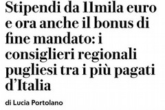 Compagni di Viaggio: "Tolto il RdC, adesso ci saranno i soldi per i trattamento di fine mandato per i consiglieri regionali"