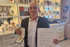 Festa alla confetteria Mucci di Andria per il pensionamento del signor Franco Lomuscio