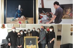 "Speranze all'orizzonte"il titolo dell'opera pittorica di Michele Ficarazzo donata alla Questura