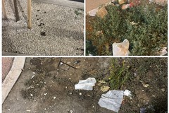 Tra rifiuti e deiezioni canine, ecco come appaiono i giardinetti di piazza Bersaglieri d'Italia