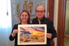 L'artista andriese Tonino Porro ricevuto in Comune dalla Sindaca Bruno