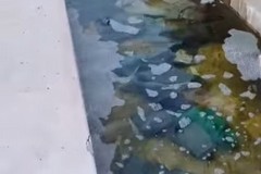 Andria, la fontana di Largo Grotte scambiata per un lavatoio: diversi capi di abbigliamento abbandonati nell'acqua