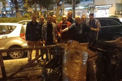 Palette e ramazze: tornano pulite le aiuole di via Morelli angolo via Londra