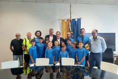 La rappresentativa provinciale della Bat di tennis ricevuta presso la provincia Bat