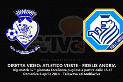 La gara Atletico Vieste - Fidelis Andria su Telesveva ed AndriaViva