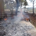 A fuoco ripostiglio in villa in viale dell'Ottagono