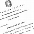 De Mucci (FI Bat): "Il Tar Puglia ha rigettato il ricorso circa l'annullamento delle elezioni provinciali "