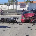 Incidente stradale su via Canosa: grave motociclista ricoverato al "Bonomo "