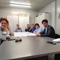 Grazia Di Bari (M5S) al sopralluogo ad Andria sui cantieri di Ferrotramviaria