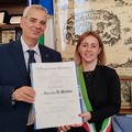 Il sindaco Giovanna Bruno riceve in comune l'ufficiale Riccardo Di Matteo