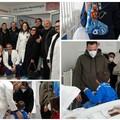 Gli idoli biancazzurri al Bonomo incontrano i piccoli tifosi in corsia