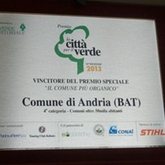 "Comune più organico " d'Italia: premiata la Città di Andria
